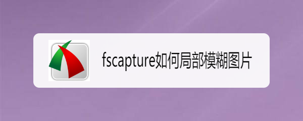 <b>fscapture如何局部模糊图片</b>