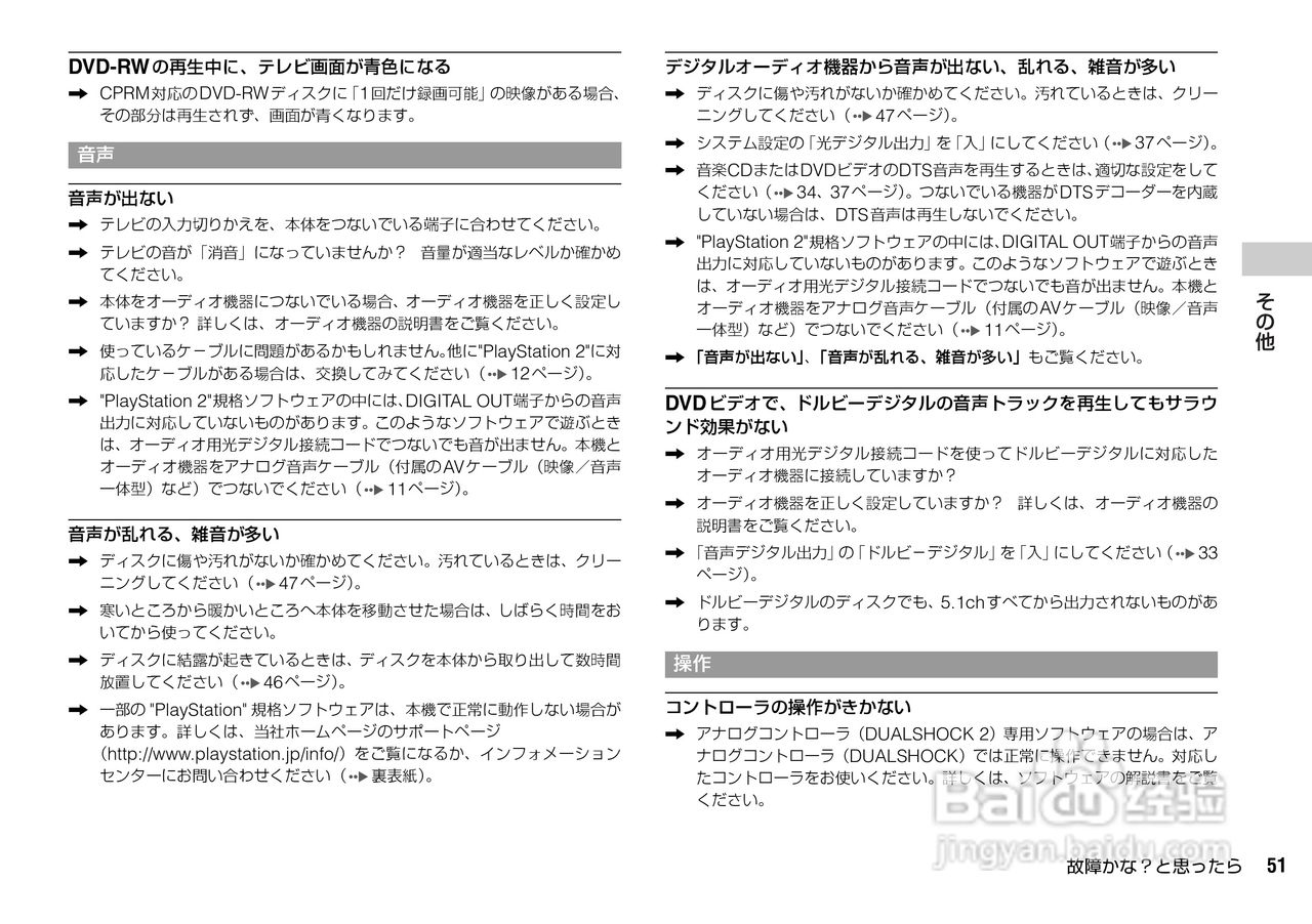 SONY SCPH-70000超薄陶瓷白PS2主机说明书:[6]