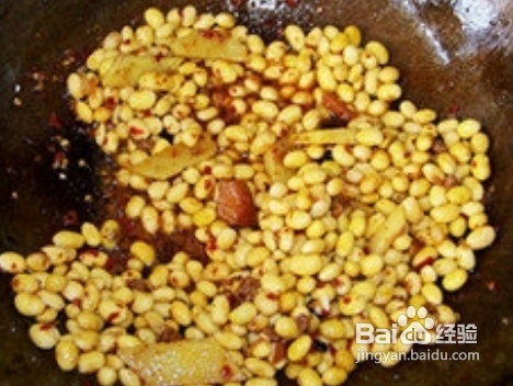 清肺黄豆烧猪红的做法