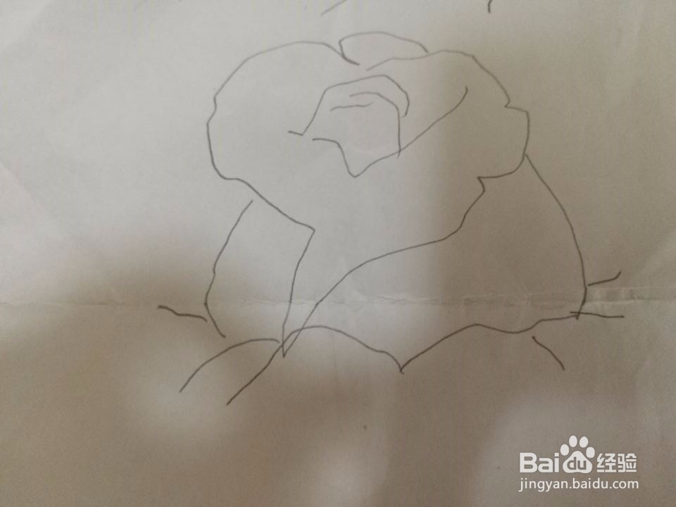 玫瑰花简笔画方法