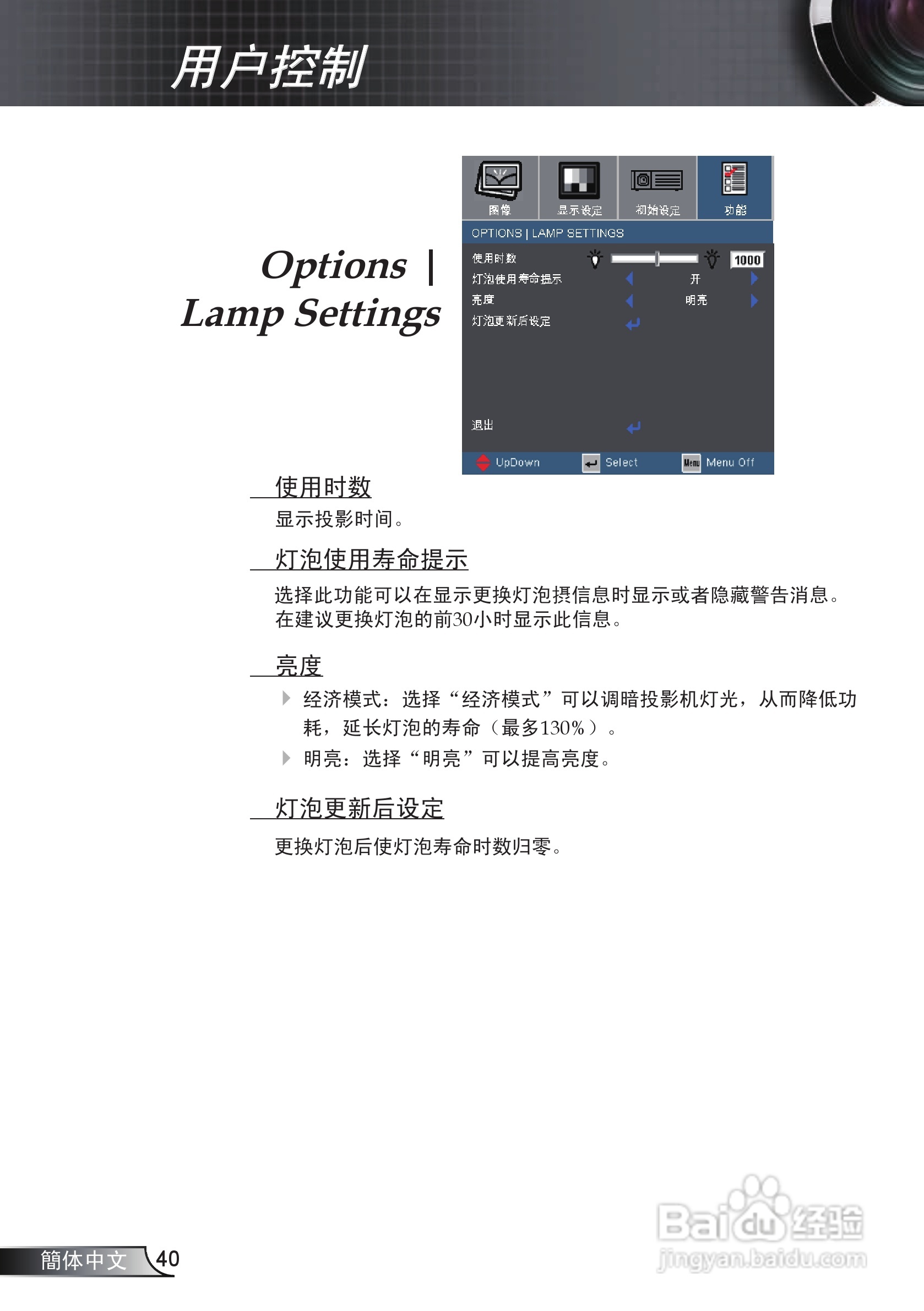 奥图玛投影机EP721型说明书:[4]