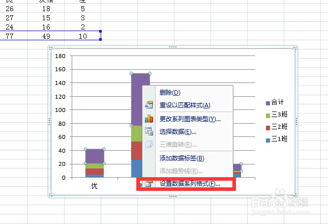 Excel图表如何制作总计和各分类项同时存在图表