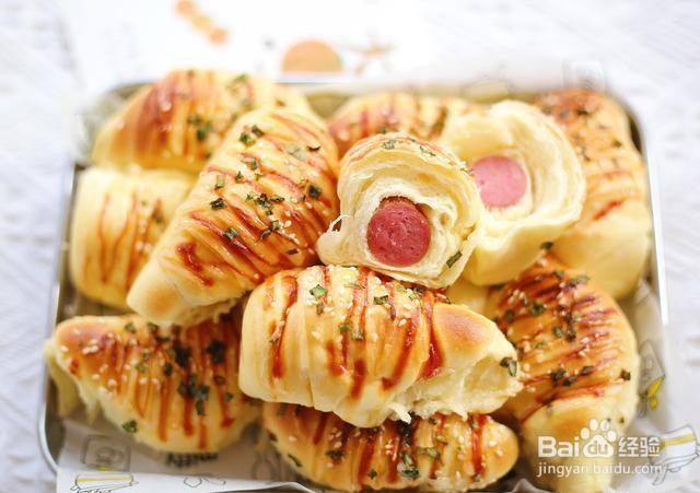 家庭自制热狗小面包