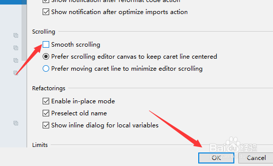 IntelliJ IDEA代码工具怎么关闭平滑滚动
