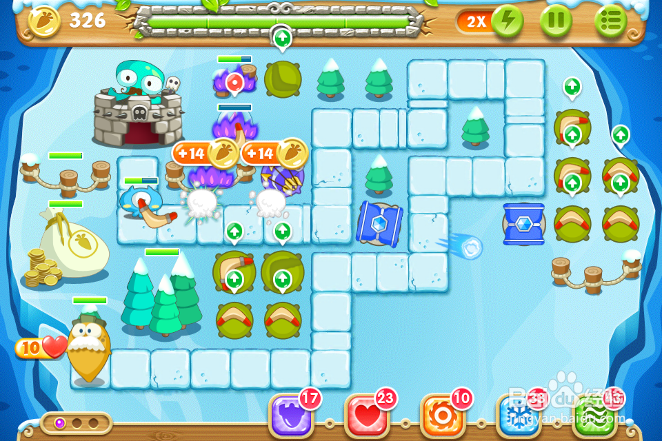 保卫萝卜2第103关金萝卜钻石图文攻略