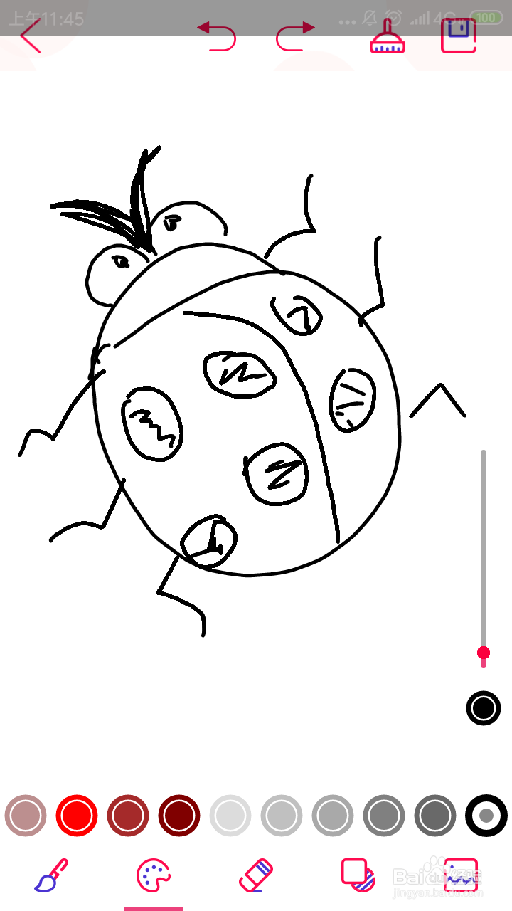 画七星瓢虫的步骤