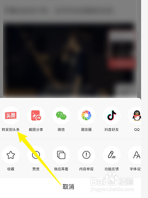 今日头条怎么转发文章