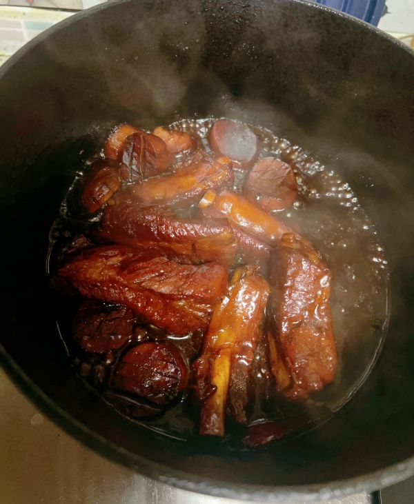 桂花红烧肋排杏鲍菇