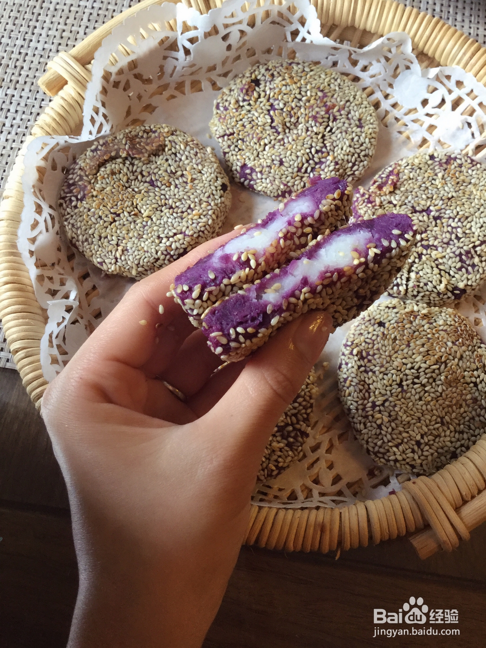 好吃易做的紫薯山药饼