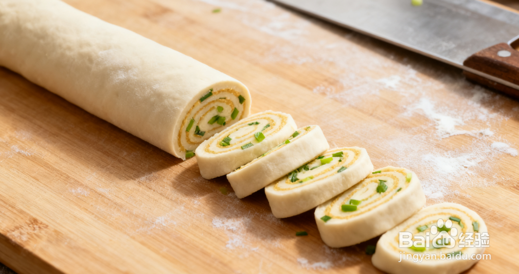葱油花卷的做法：蓬松暄软，葱香十足，新手也会