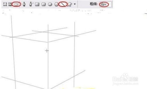 如何用ps绘制立方体 百度经验