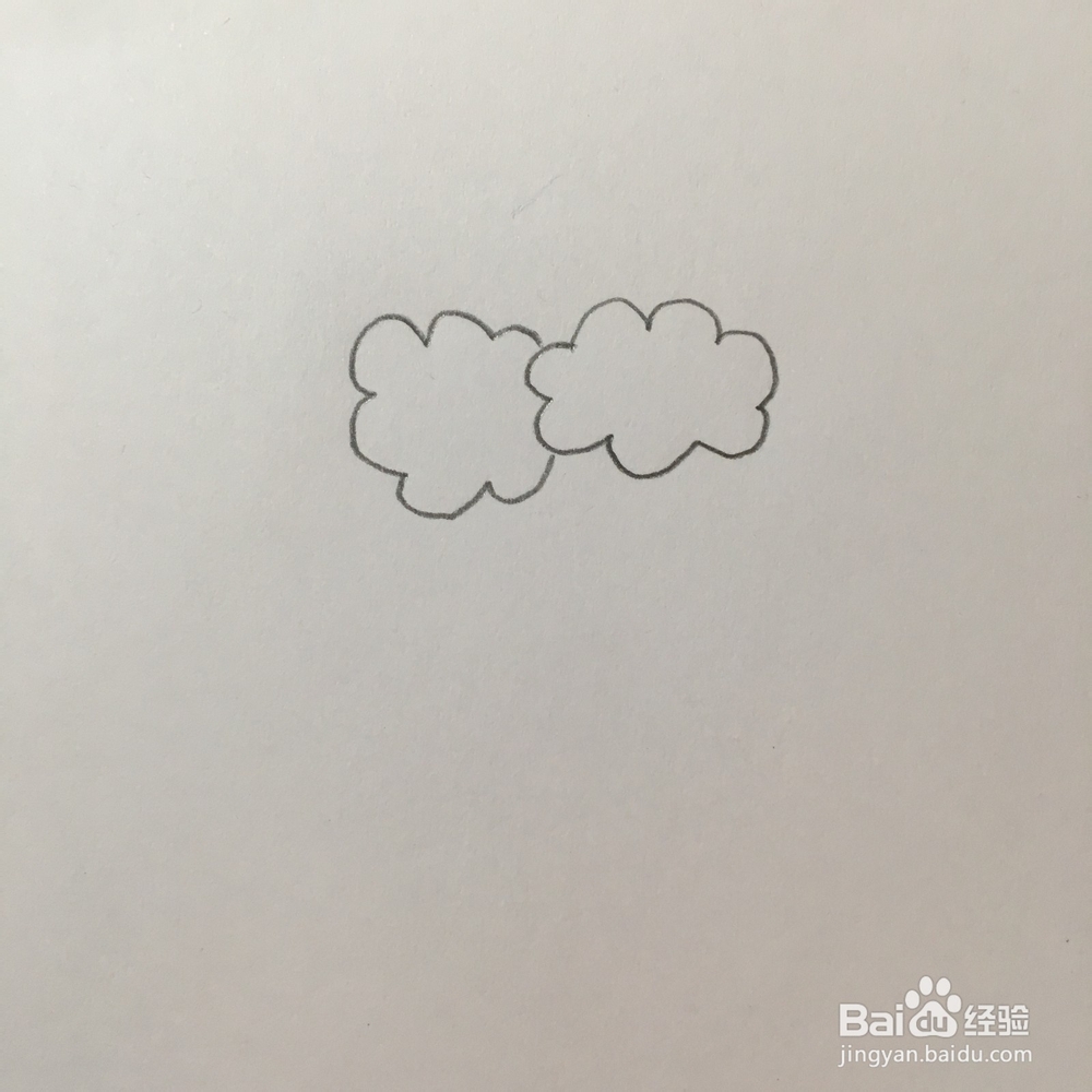 浮云蔽日、雷雨交加的天气怎么用简笔画表示?