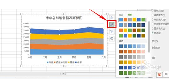 怎么把表格转换为堆积面积图