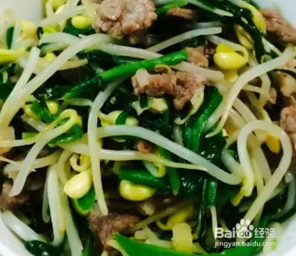如何做韭菜绿豆芽炒肉丝