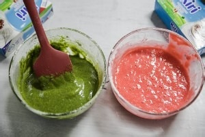 如何制作红绿双色玛德琳