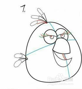 儿童简笔画-愤怒的小鸟