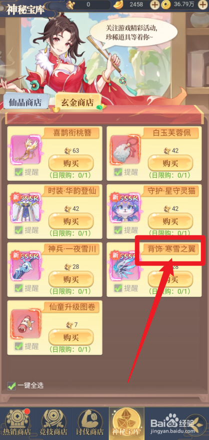 一念山海在哪里可以购买【背饰·寒雪之翼】