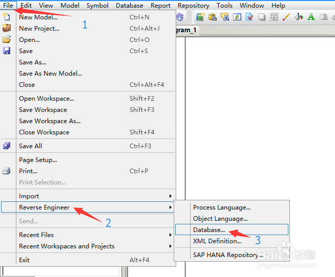 PowerDesigner逆向工程导入MYSQL数据库结构