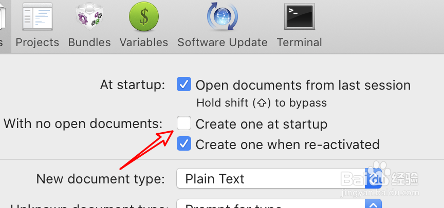 mac TextMate怎么设置打开时自动新建空白文档