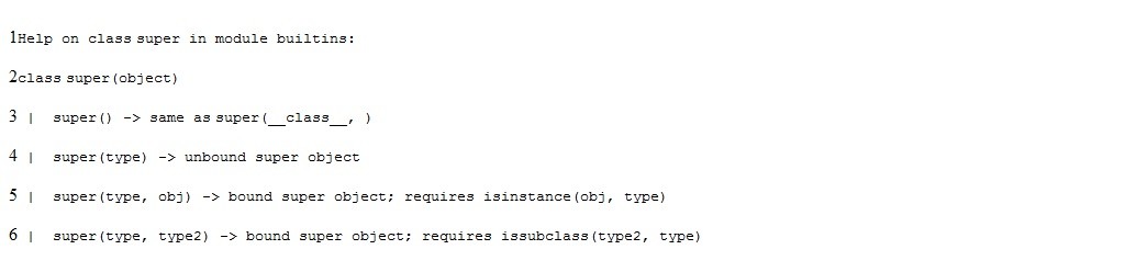 Python内置函数super()简介