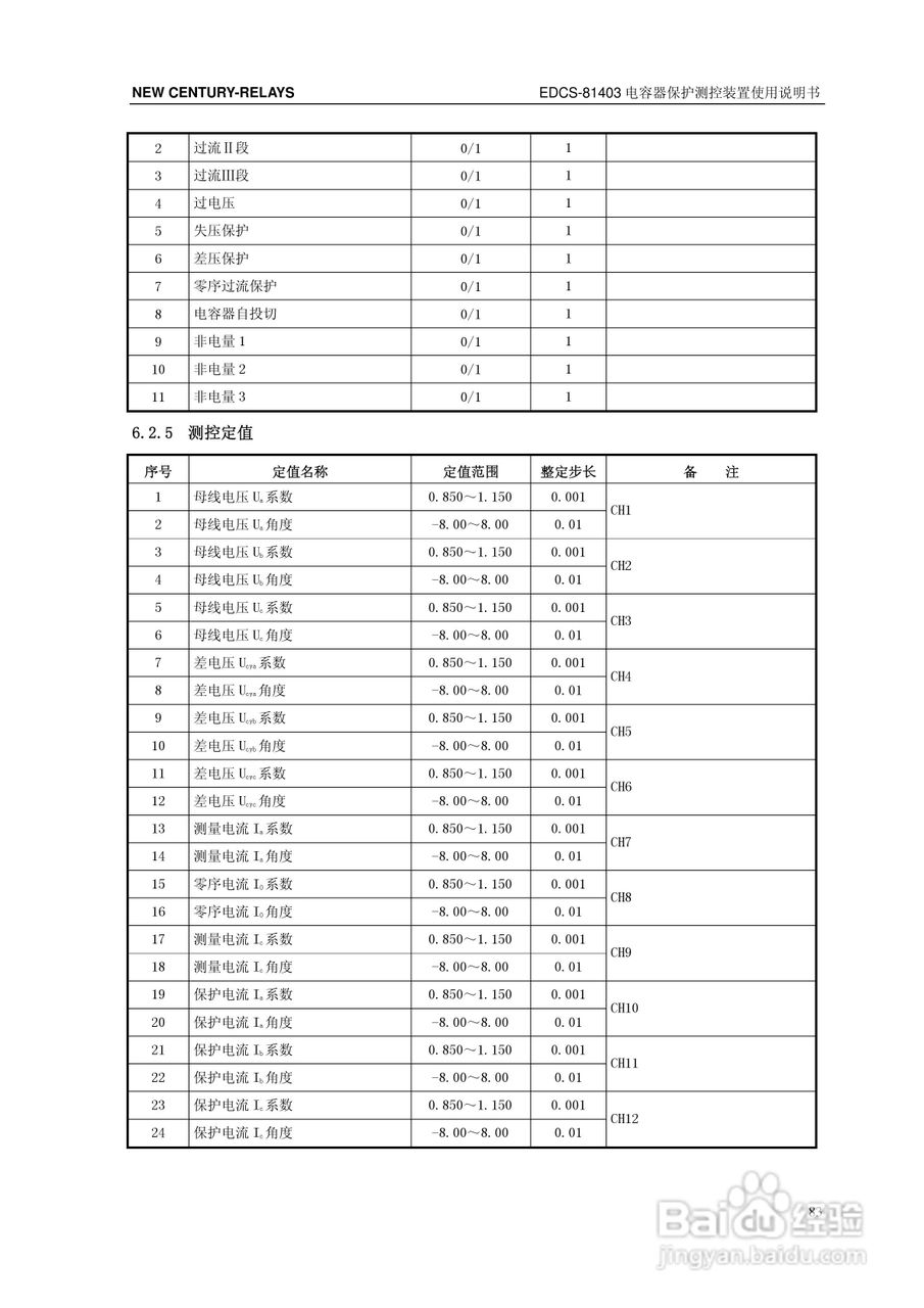 新世纪EDCS-81403电容器保护测控装置说明书:[9]