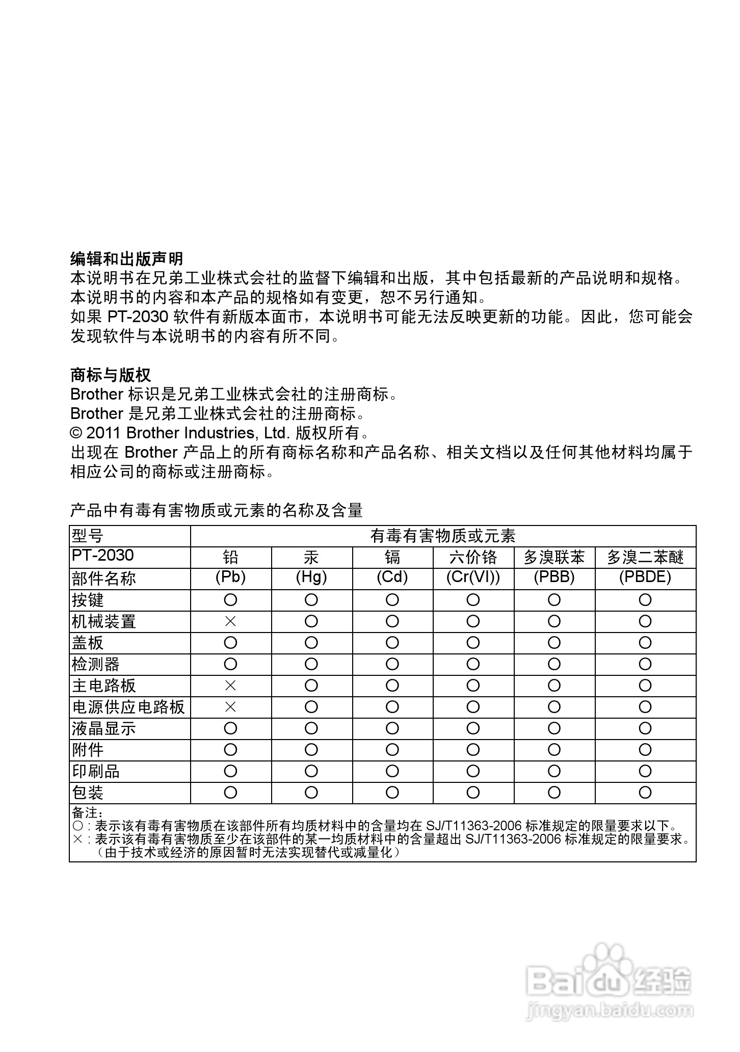 兄弟PT-2030标签打印机使用说明书:[1]