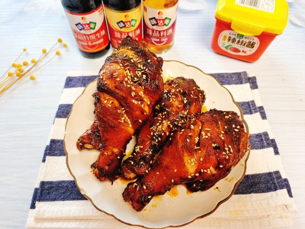 香辣孜然烤鸡腿