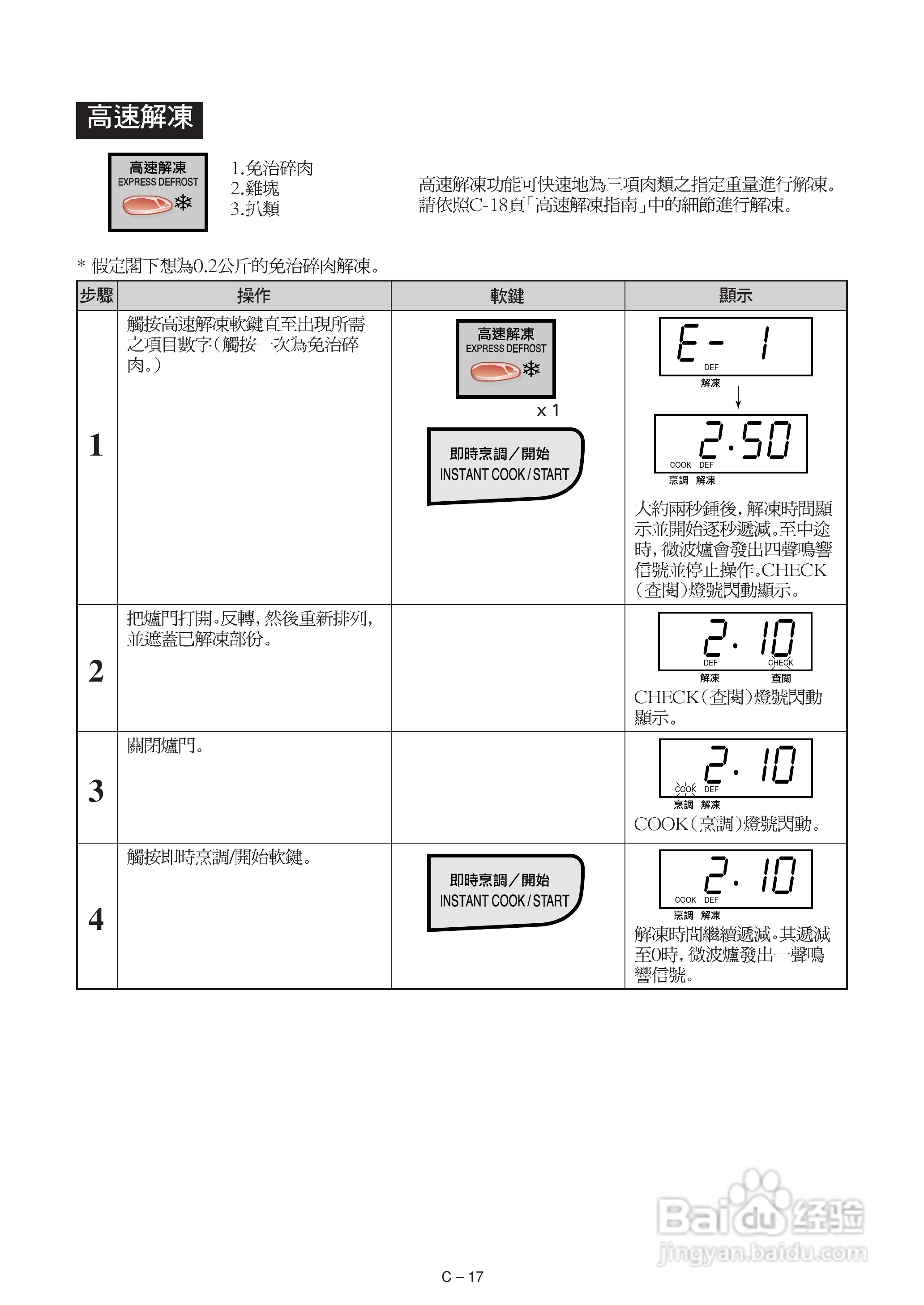声宝R-242E型微波炉说明书:[1]