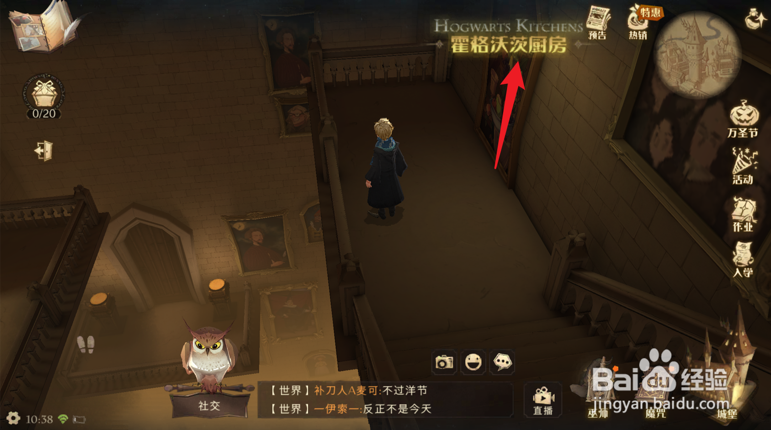 哈利波特魔法觉醒霍格沃茨厨房怎么走