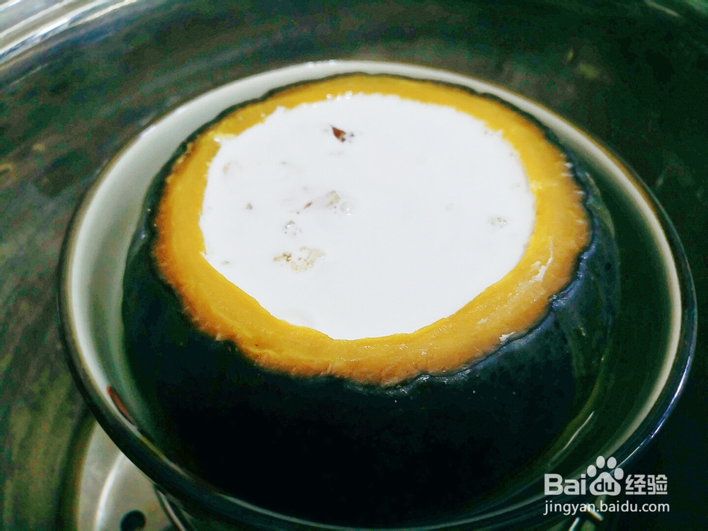 赞不绝口的桃胶椰汁南瓜盅