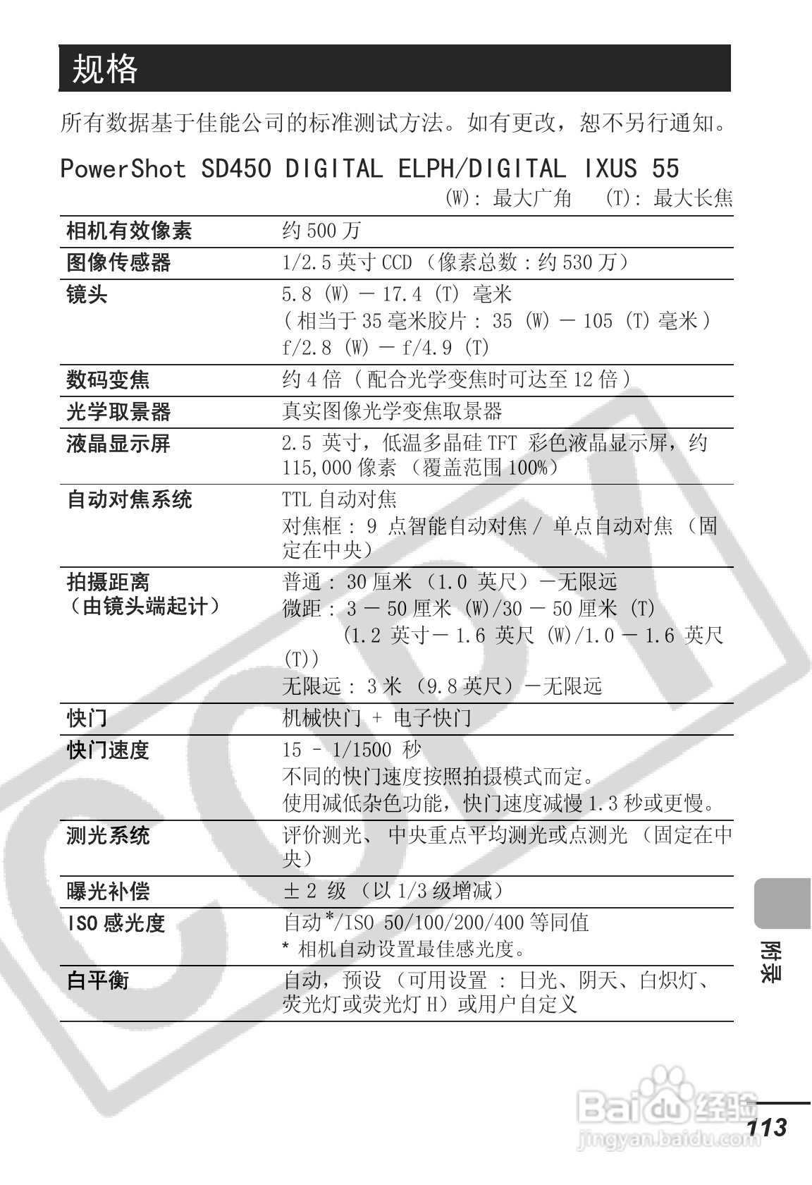 佳能DIGITAL IXUS 55数码相机使用说明书:[12]