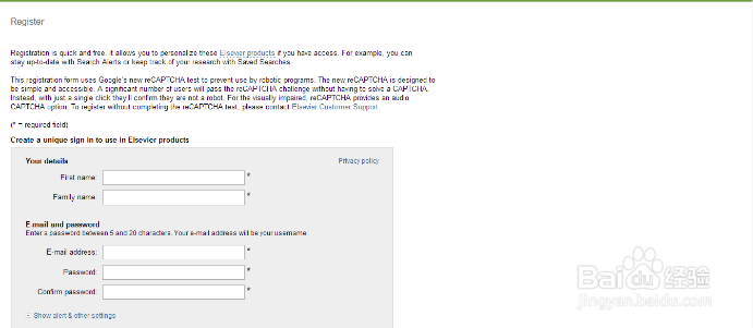 在ScienceDirect中设置自己关注方向论文的更新