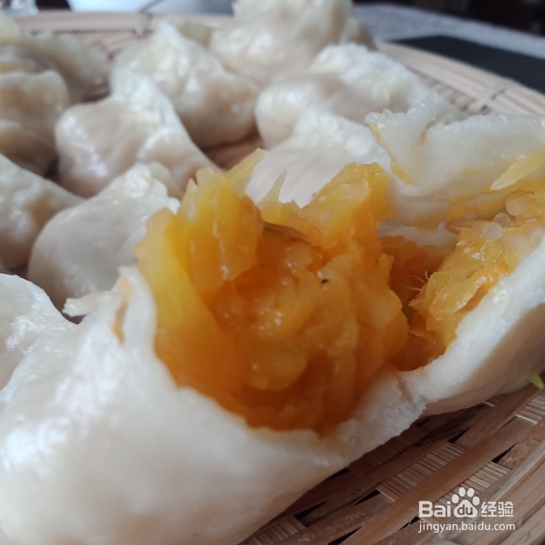 海鲜教程-蟹味儿素蒸饺虾皮葱花和倭瓜