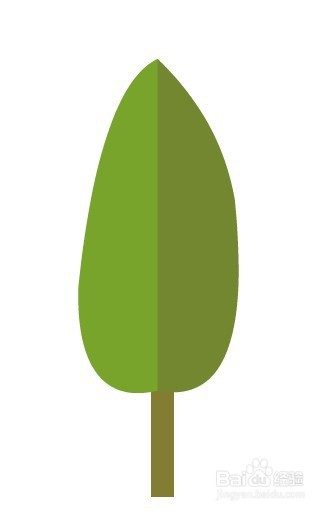 flash如何绘制扁平树木的效果