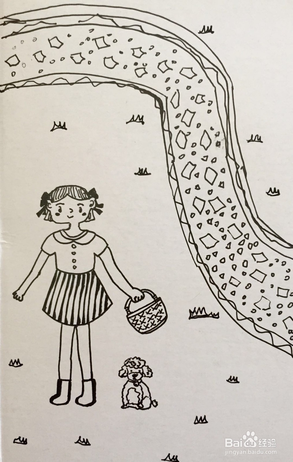 插画教程之郊外的女孩