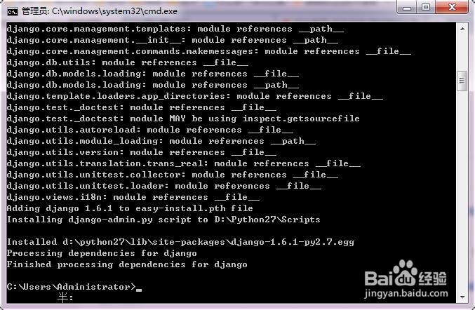 Django教程：[1]windows下安装Django