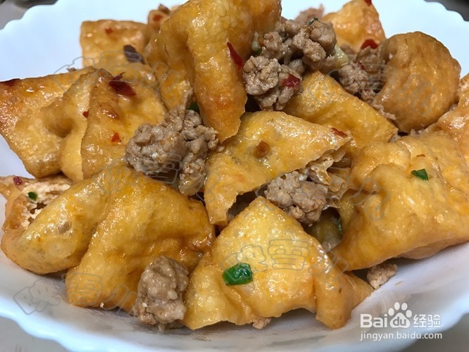 肉末煮油豆泡
