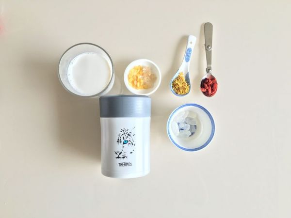 雪燕皂角米桂花奶