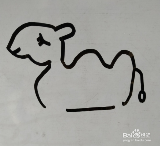 如何画骆驼的儿童画