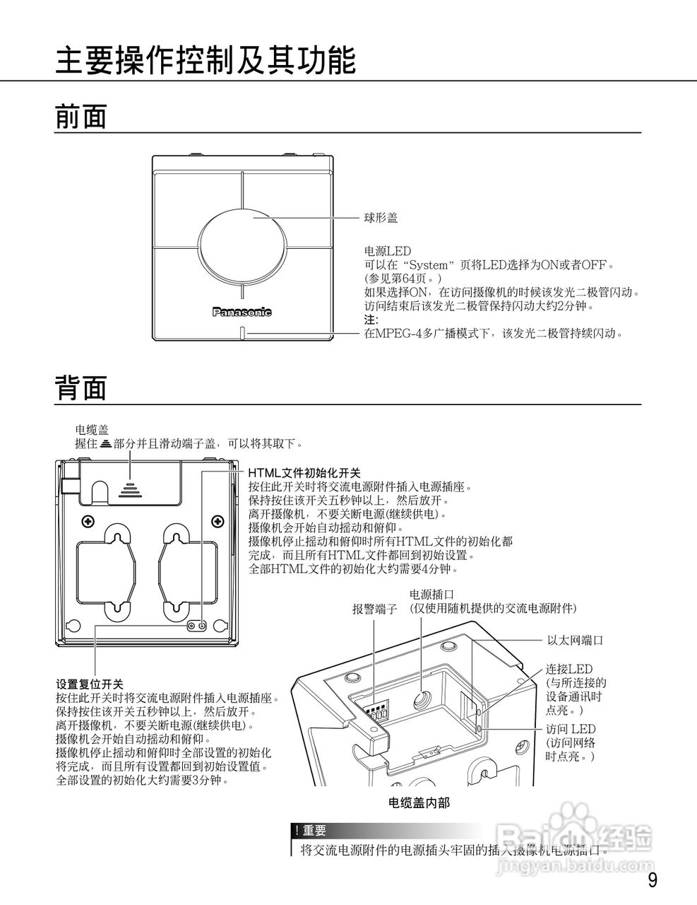 Panasonic WV-NM100网络摄像机使用说明书:[1]