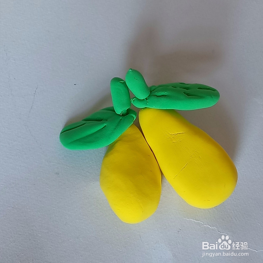儿童彩泥制作芒果