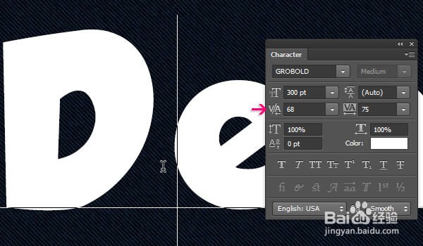 如何在Photoshop中制作缝合牛仔布文字效果