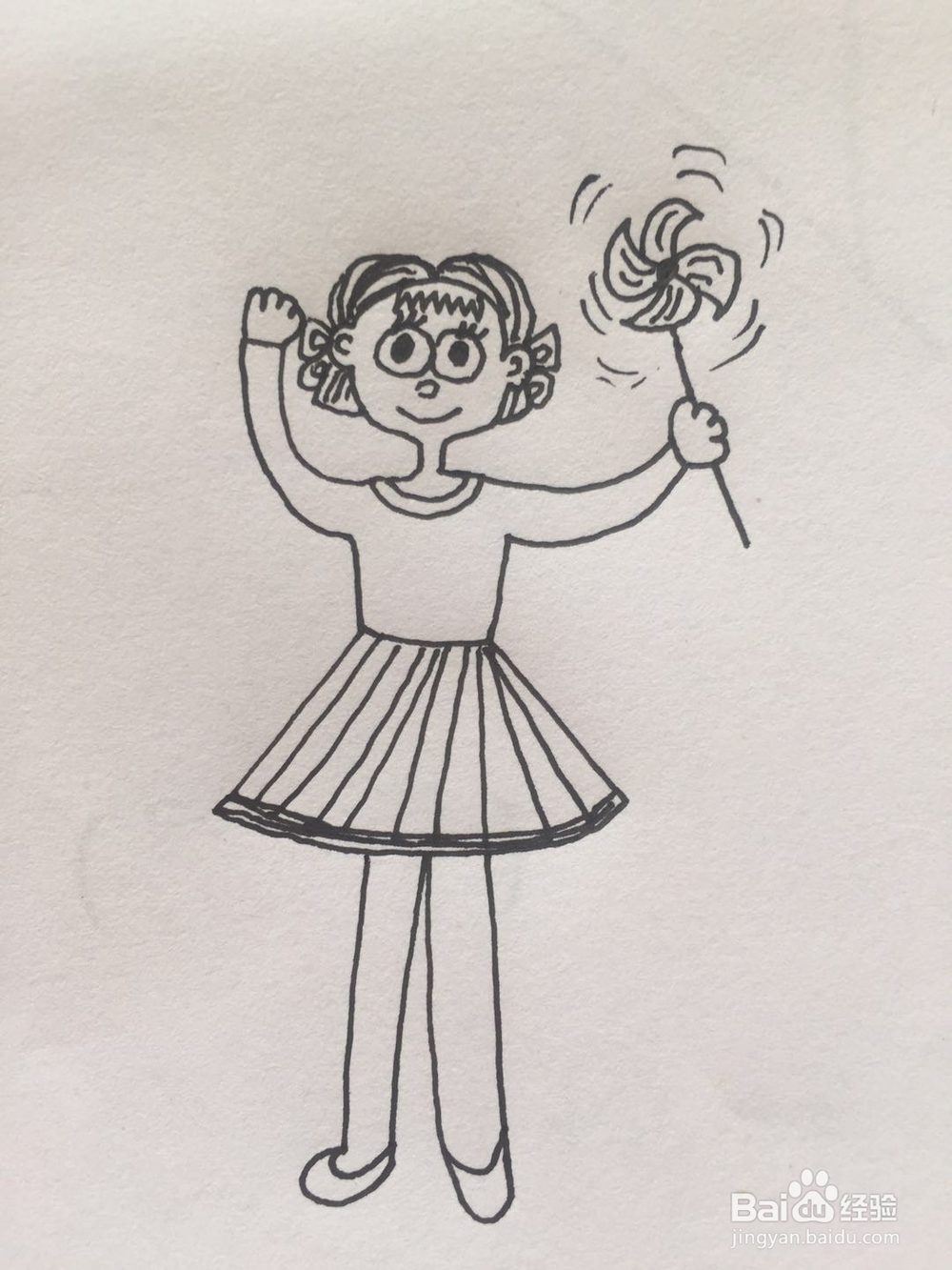 dxdll手绘之拿着风车的女孩