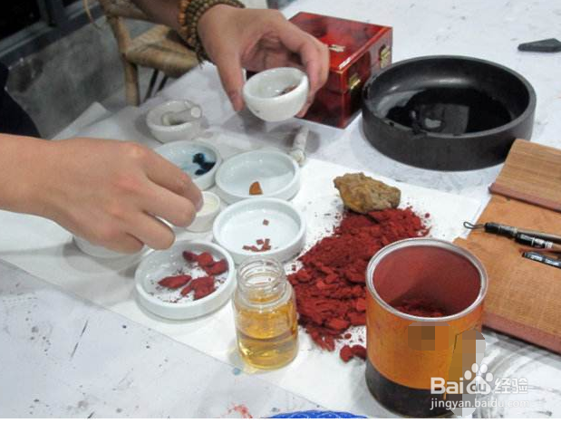 国画颜色青莲怎么调