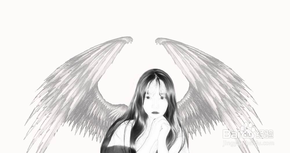 ps怎么把照片转素描天使