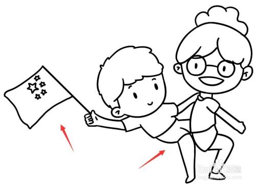 国庆节旅行的简笔画怎么画