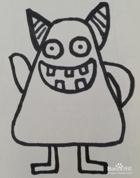 小怪兽的画法 小怪兽的简笔画