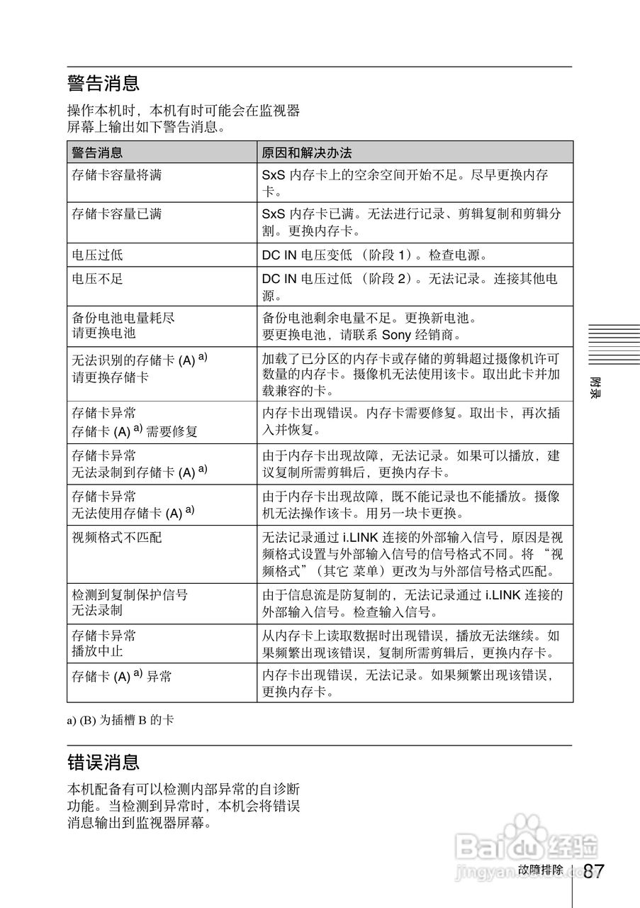 索尼PMW-EX30数码摄像机使用说明书:[9]