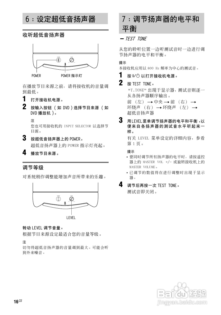 索尼HT-SL600家庭影院使用说明书:[3]