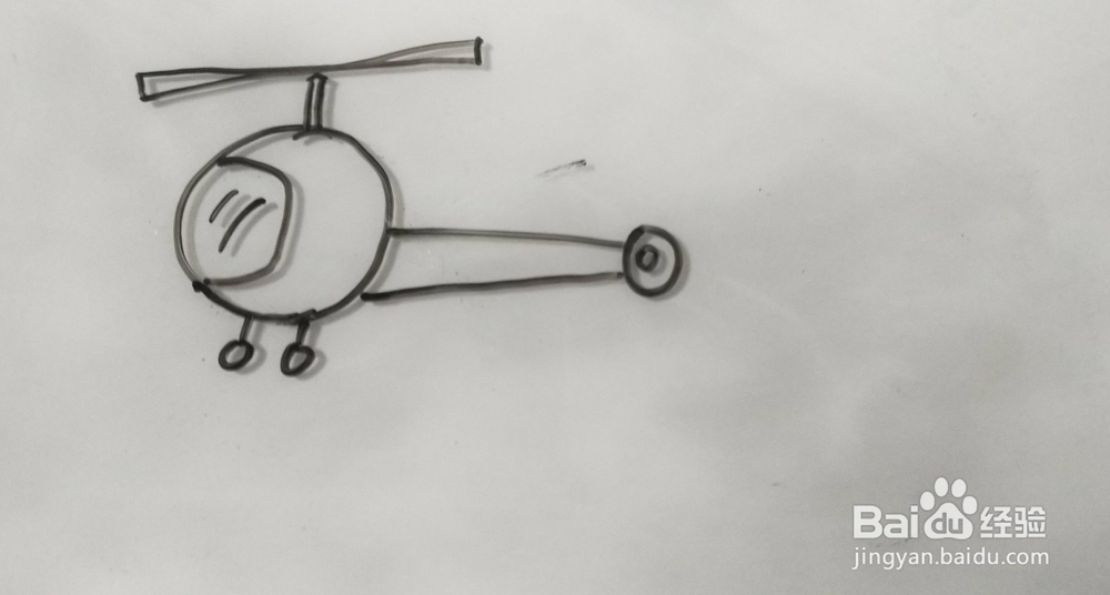 简笔画——怎么画简笔画直升飞机